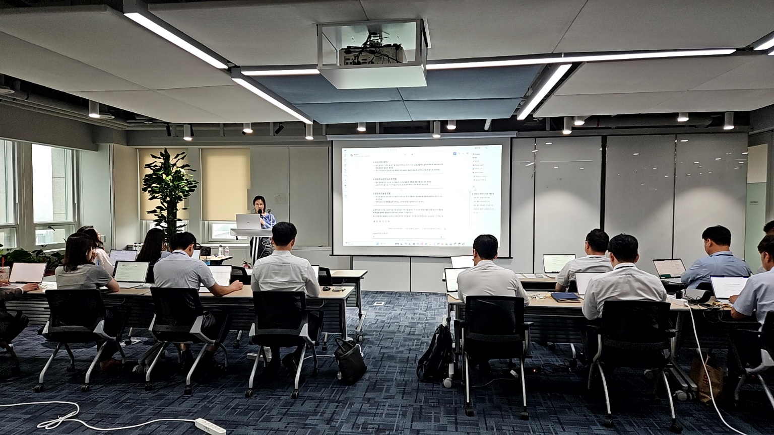 유한양행 AI기업교육 실습 현장
